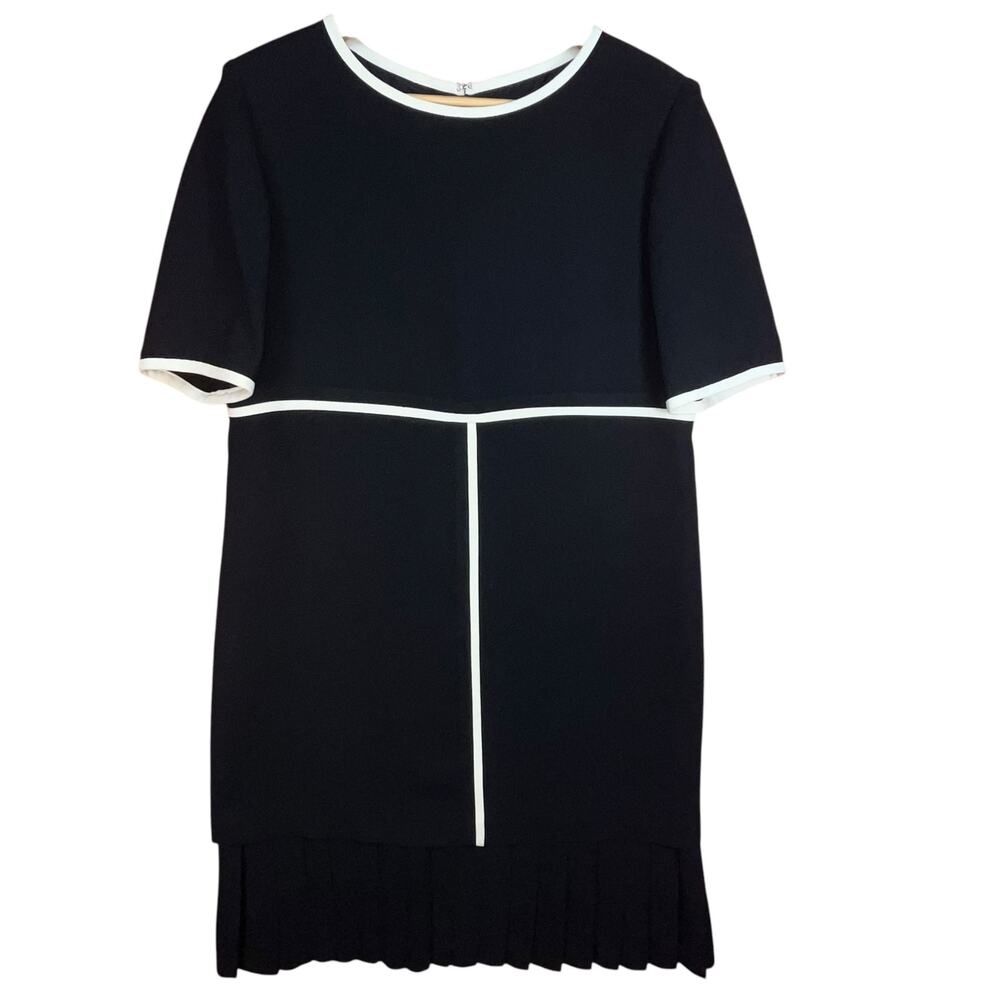 Liz Claiborne Vintage Women’s Black Pleated‎ Above Knee Chic Shift Dress 10